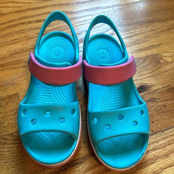 Girls Kids Crocs Sandal Summer Shoe Open Toe C 12 - Picture 5 of 7